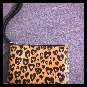 Cheetah print Coach wristlet